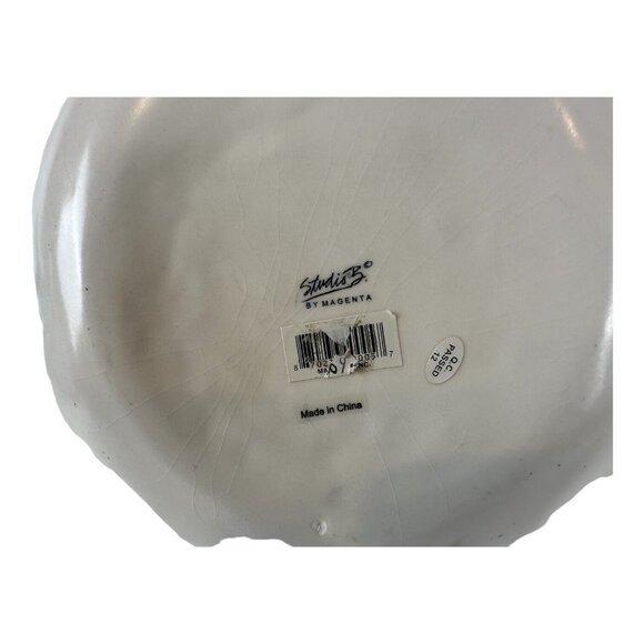 STUDIO B by MAGENTA Gold White PUMPKIN Ceramic Handmade Thanksgiving Halloween - Picture 10 of 11